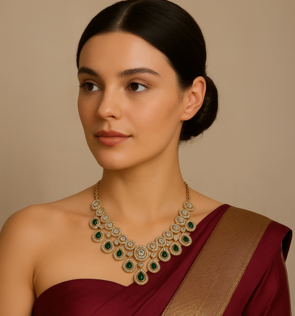 Exquisite Green Kundan Jewelry