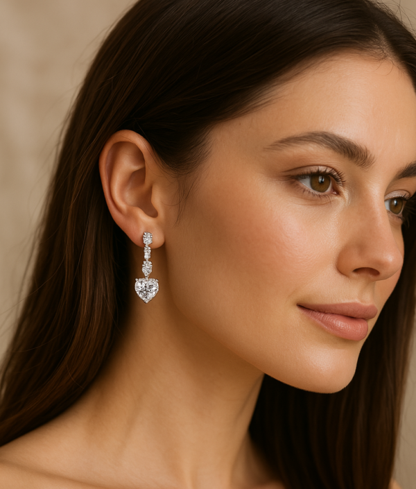 Cubic zirconia silver Earings
