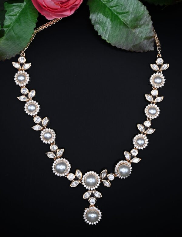 Gold-Plated Pearl Jewelry Set - Image 2