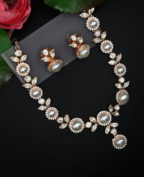 Gold-Plated Pearl Jewelry Set