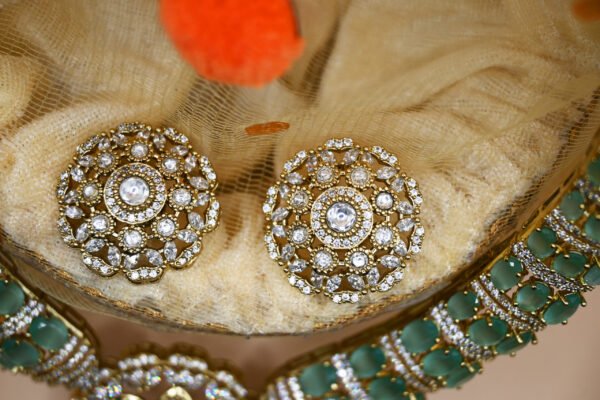 Sky Blue Pure Kundan Jewelry - Image 2