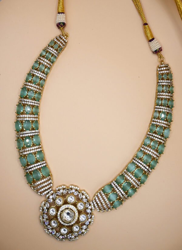 Sky Blue Pure Kundan Jewelry - Image 3