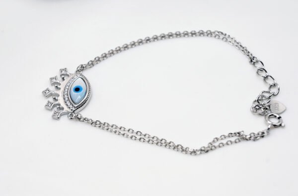 🧿 Evil Eye Silver Bracelet - Image 3