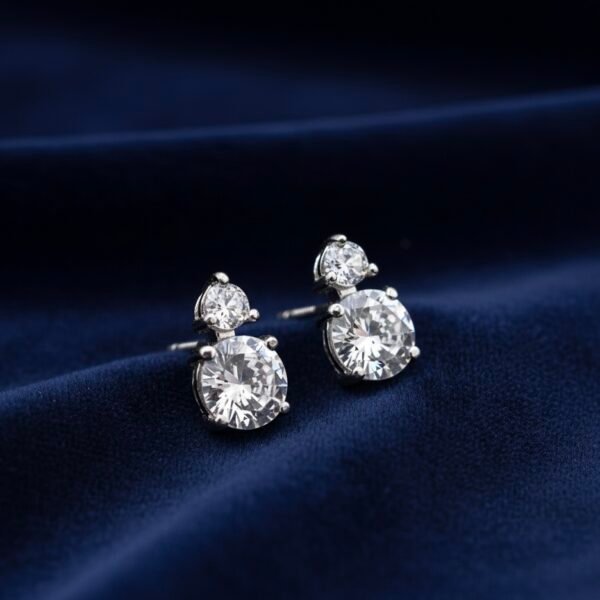 Silver CZ Stud
