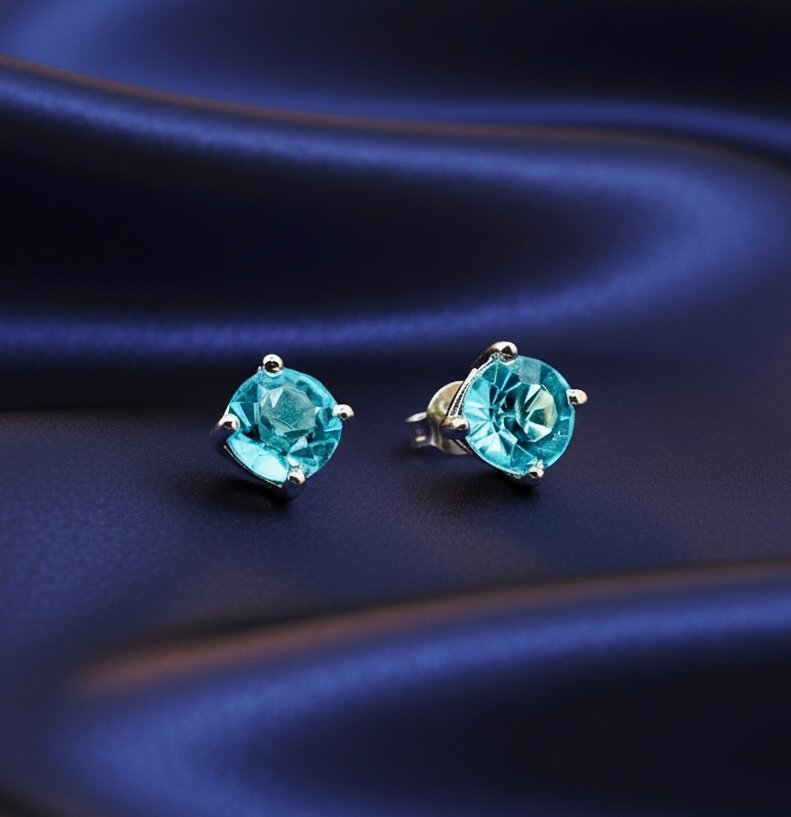 Blue sapphire Stud Earrings