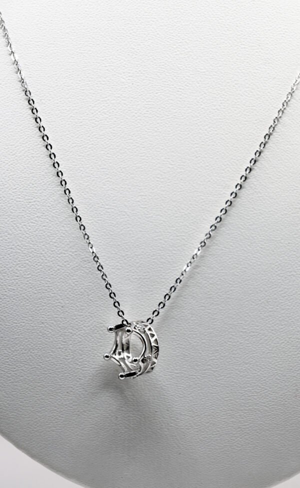 Silver Crown Pendant Set - Image 2
