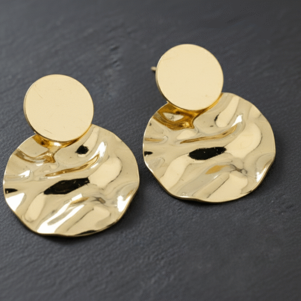 Bold Halo Gold Plated Earrings