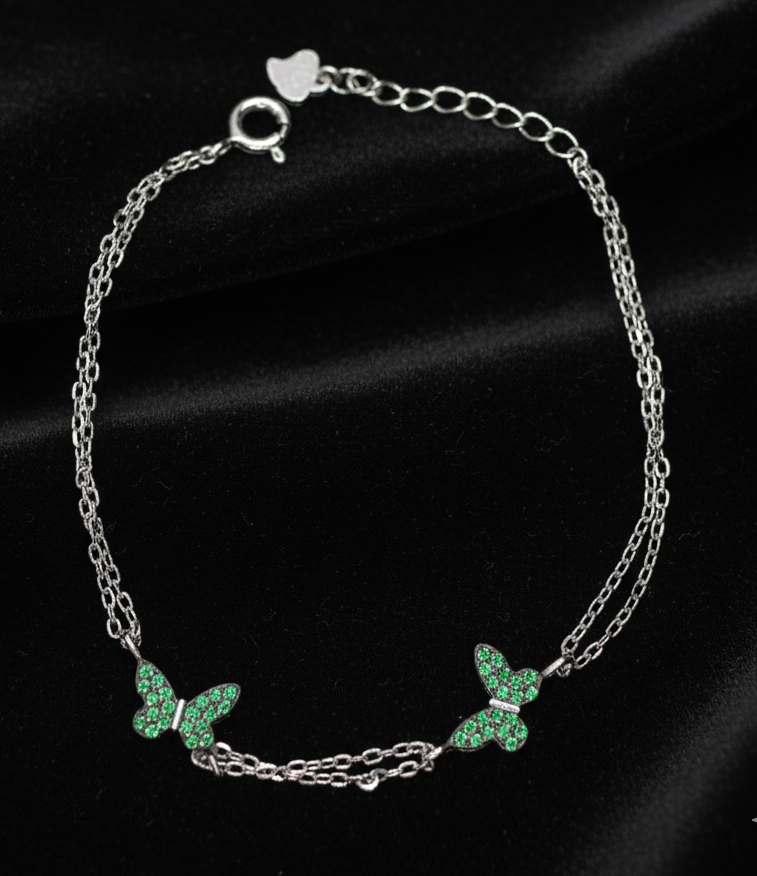 🦋 Green Butterfly Bracelet - Image 2