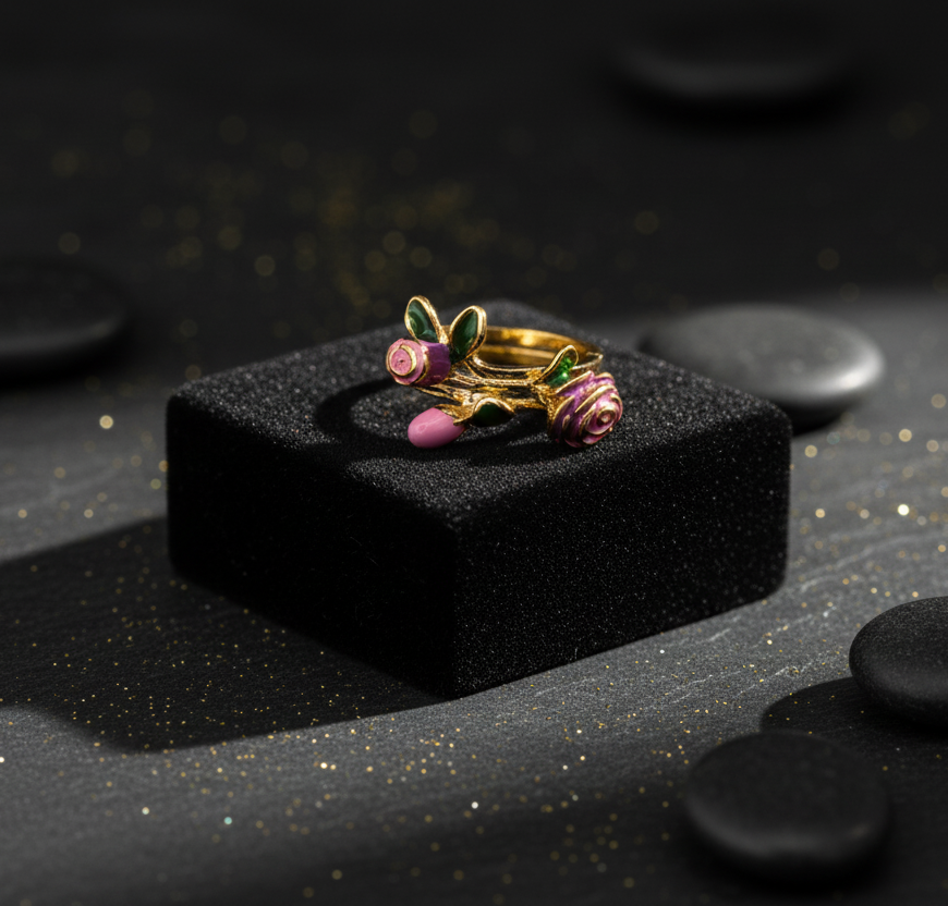 3D floral ring