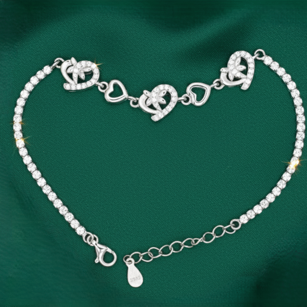💖 CZ Heart Bracelet