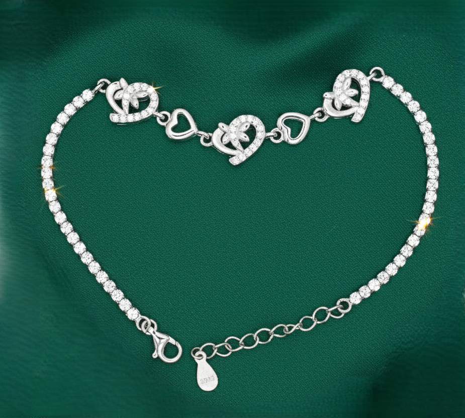💖 CZ Heart Bracelet