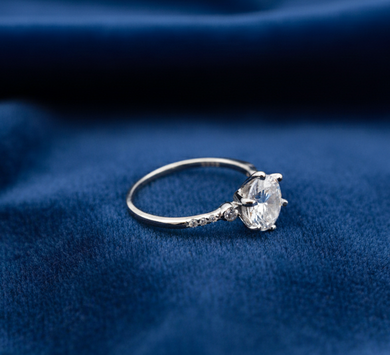 Classic Silver CZ Ring