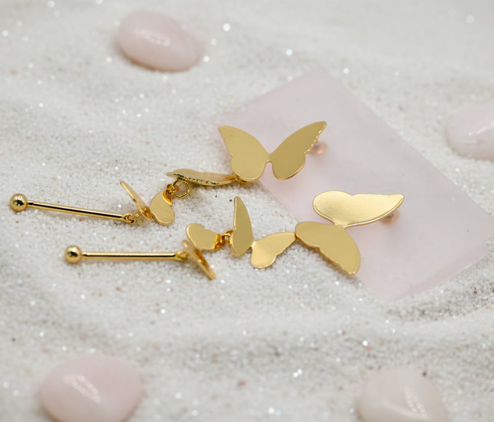 Butterfly drop Earrings