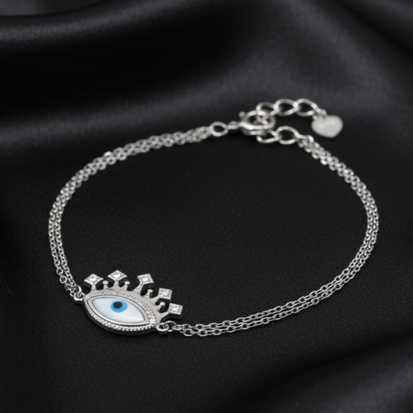 🧿 Evil Eye Silver Bracelet