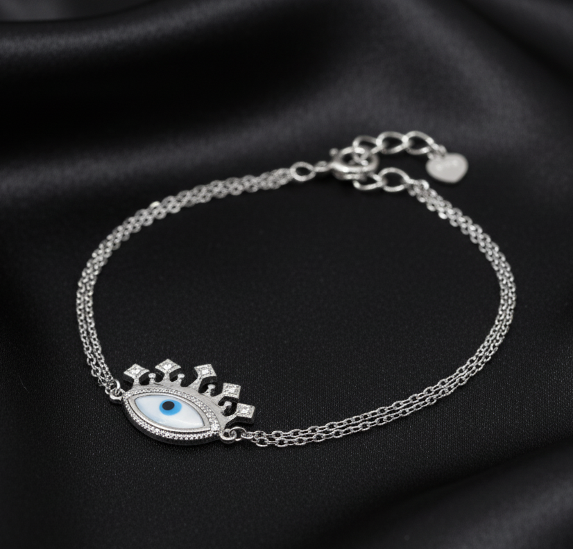 🧿 Evil Eye Silver Bracelet