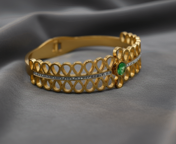 Gold cuff bracelet