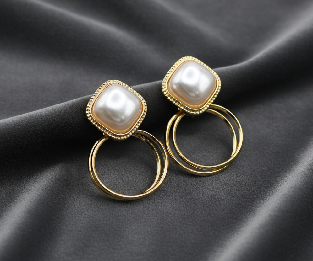 Pearl Hoop Earrings