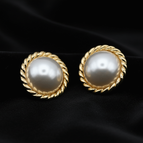 Golden Glow Pearl Studs