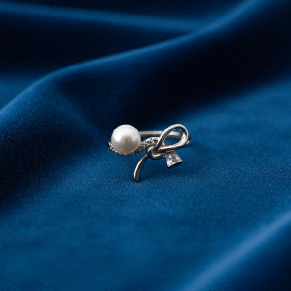 CZ & Pearl Silver Ring