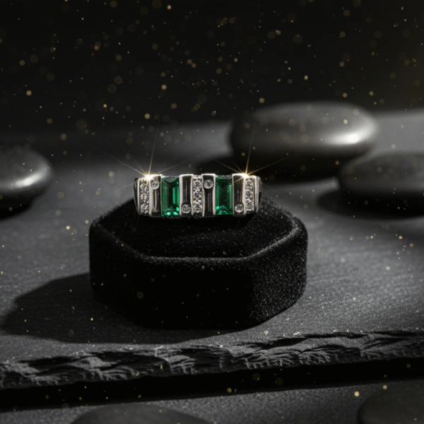 💍 Emerald Band Ring