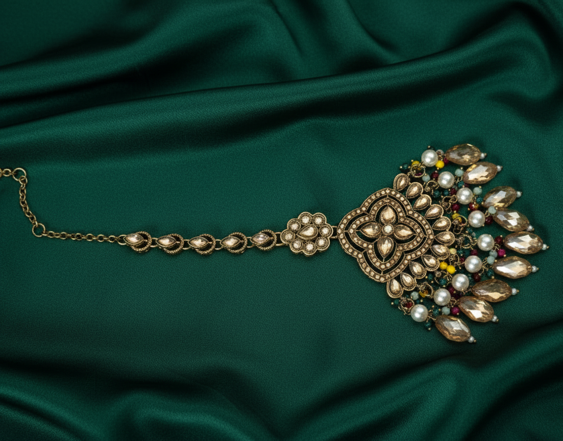 Royal Glow Kundan Pearl Set - Image 3