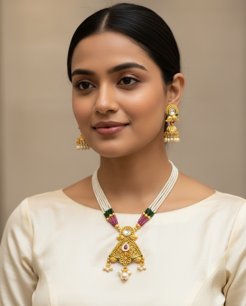 Rajwada Elegance Pearl Set - Image 3