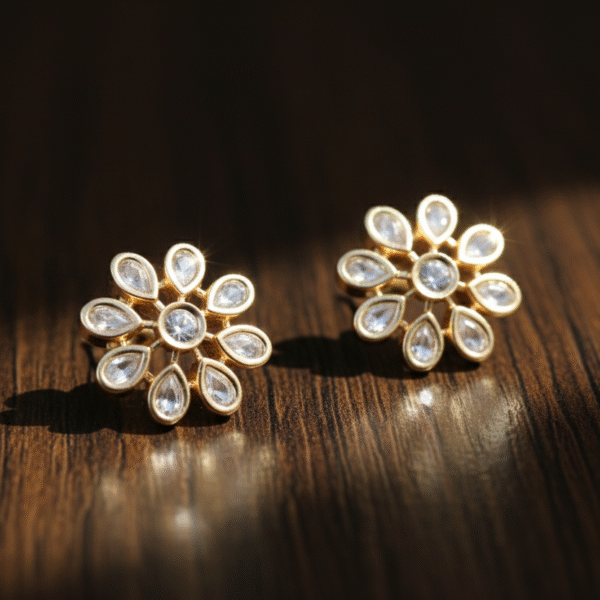 Floral Aura Kundan Studs