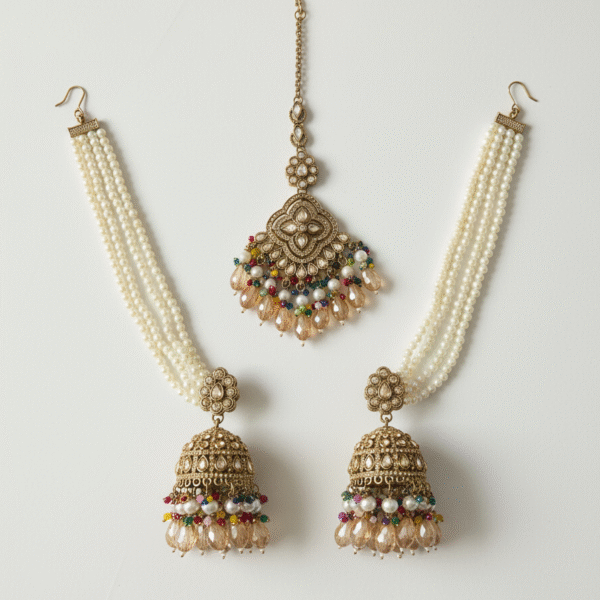 Royal Glow Kundan Pearl Set