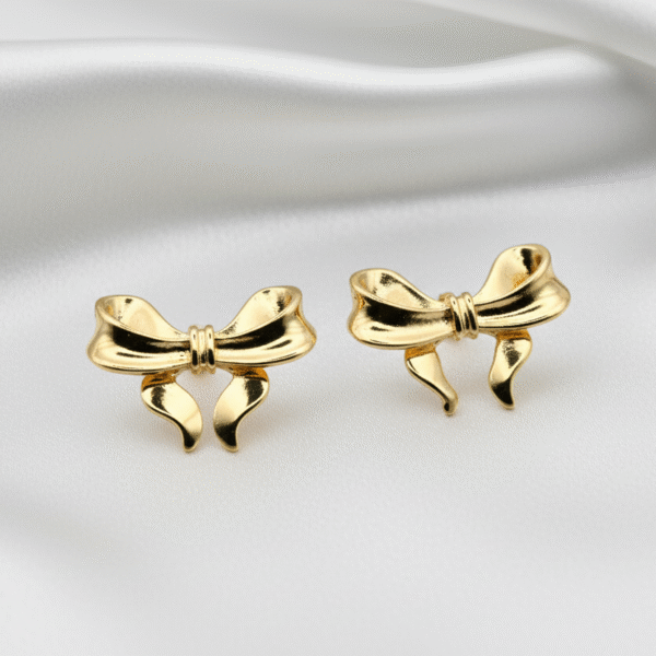 Golden Bow Studs