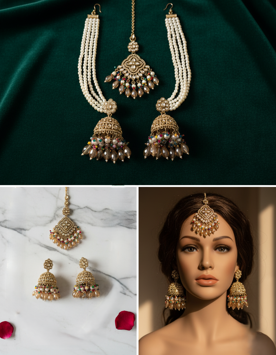 Royal Glow Kundan Pearl Set - Image 2