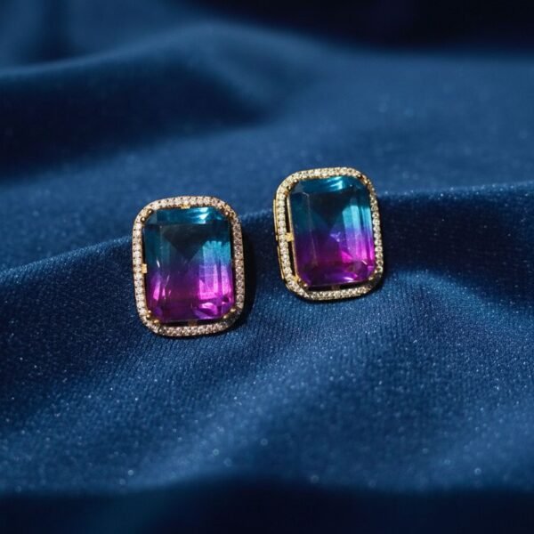 Ombre Glow Polki Studs