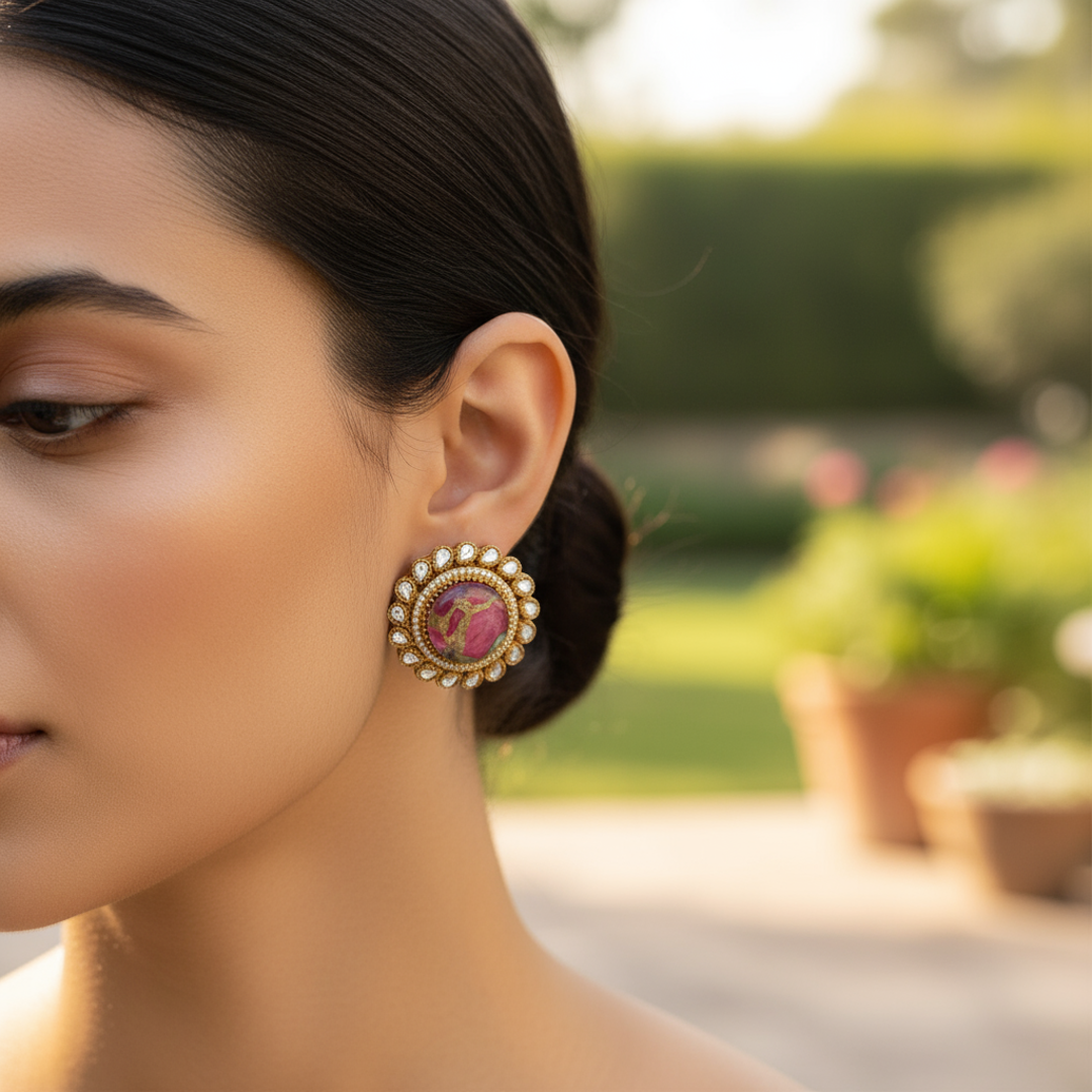 Royal Rani Diamond Studs - Image 3