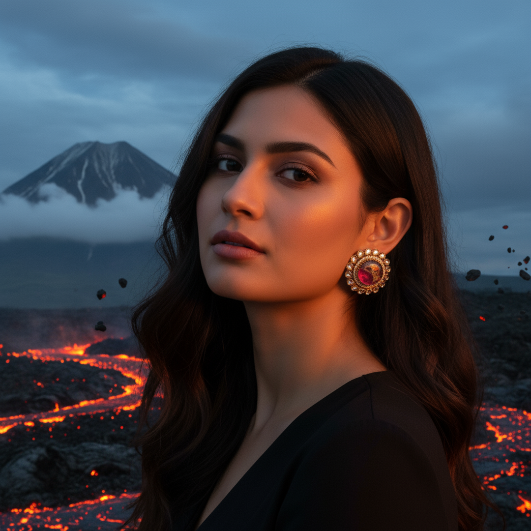 Royal Rani Diamond Studs - Image 2